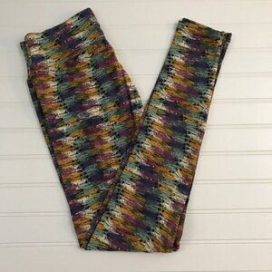 NWT LulaRoe OS High Speed Train Pattern Transportation Leggings One Size LLR NEW